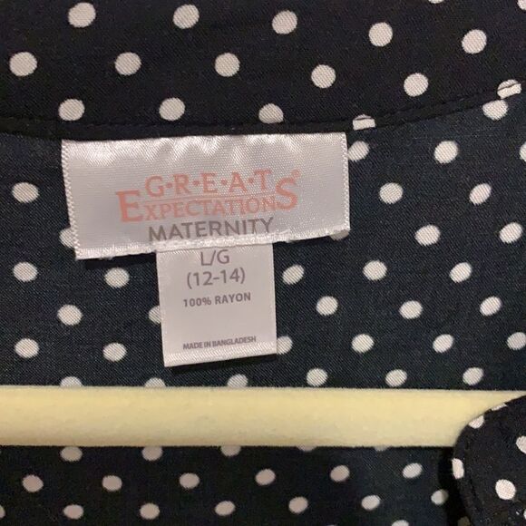 Great expectations Maternity polka dot top - Picture 2 of 7